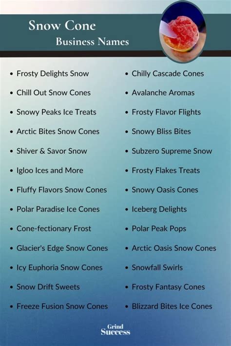 Top 50 Cool Snow Cone Business Name Ideas for Your Summer Treat