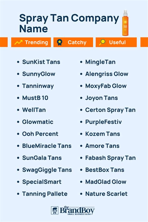 Top 20 Spray Tanning Business Name Ideas to Boost Your Brand