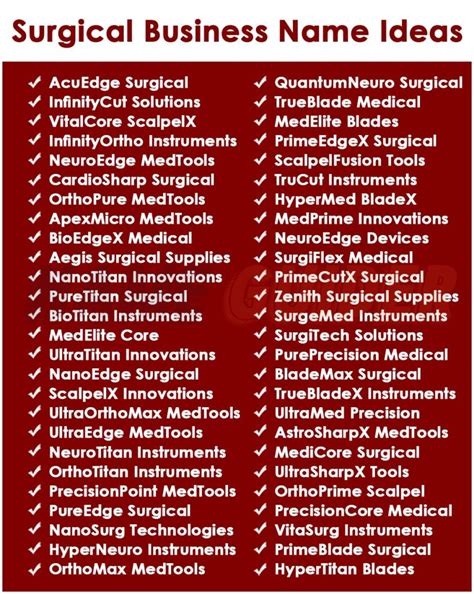 Surgical Business Name Ideas That Will Boost Your Practice