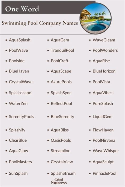 Catchy Swimming Pool Business Name Ideas for Your Next Venture