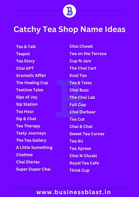 Best Tea Business Name Ideas 2023