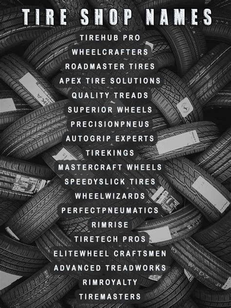 Best Tire Business Name Ideas 2023