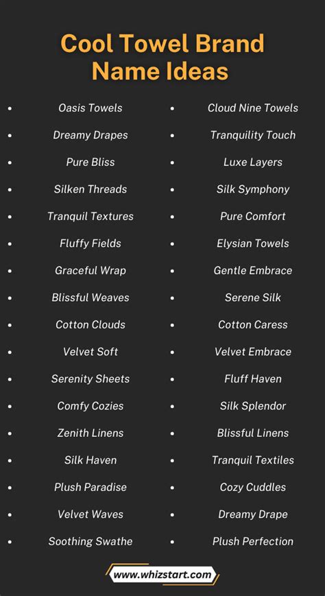 Best Towel Business Name Ideas 2023