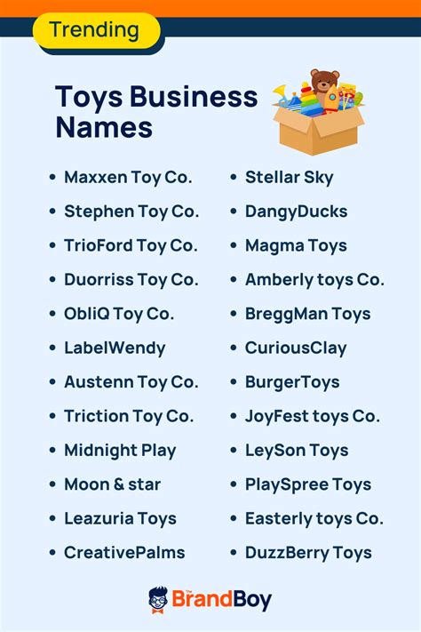 Top Toy Business Name Ideas 2023