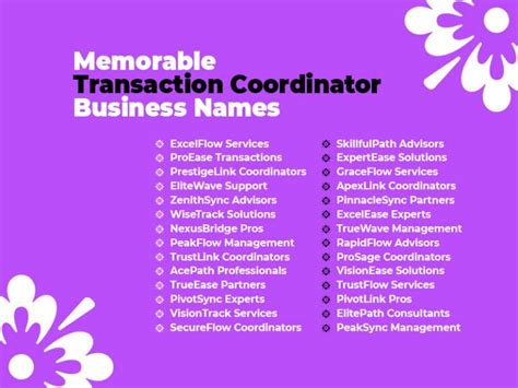 Best Transaction Coordinator Business Name Ideas for 2023