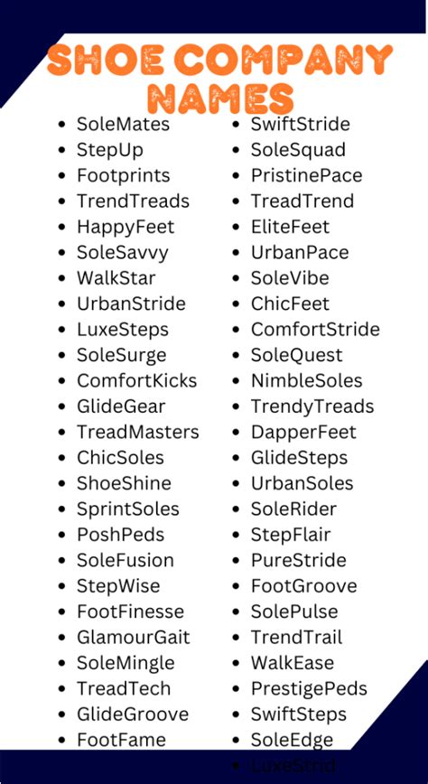 Top Unique Shoe Business Name Ideas