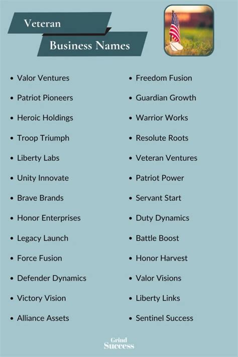Veteran Business Name Ideas for Memorable Brands