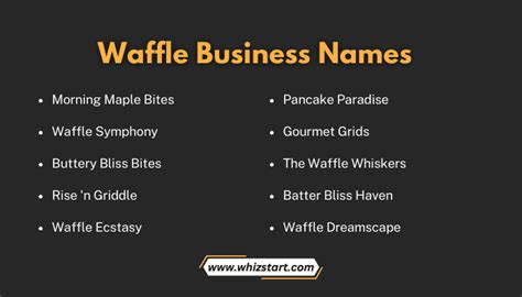 Best Waffle Business Name Ideas