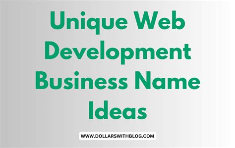 Best Web Development Business Name Ideas That Capture Attention