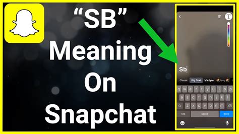 What Does Sb Mean Snapchat