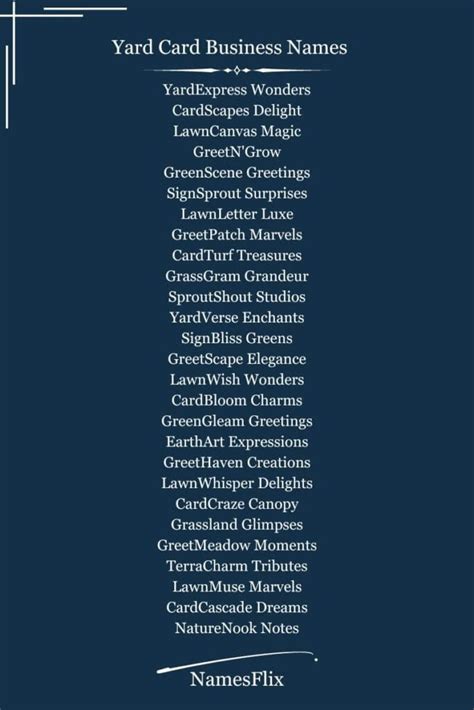 Best Yard Card Business Name Ideas 2023